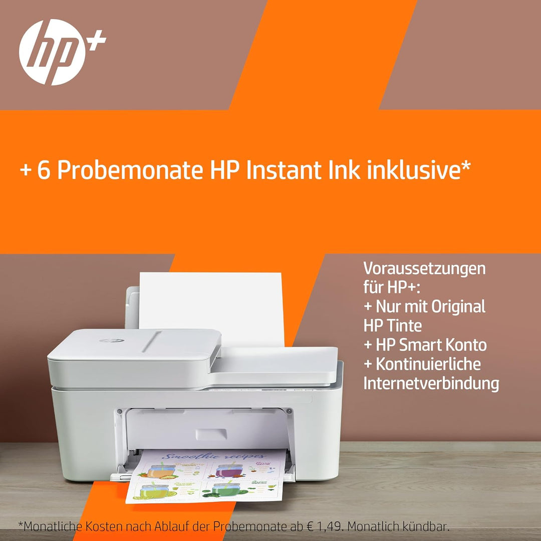 HP DeskJet 4120e Multifunktionsdrucker (HP+, Drucker, Kopierer, Scanner, mobiler Faxversand, WLAN, A