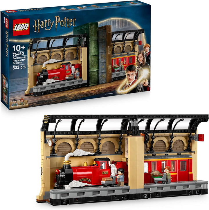 LEGO Harry Potter Buchstütze: Hogwarts Express - Set mit Spielzeug Zug, 2 Minifiguren inkl. Ron Weas