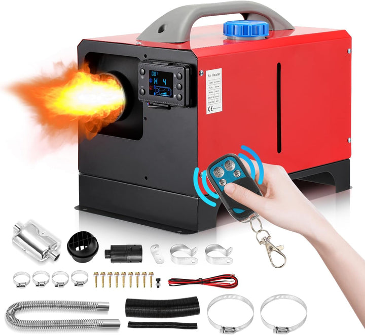 Randaco Standheizung Diesel, All in One 8KW 12V Diesel Lufterhitzer, Luft Dieselheizung mit LCD Moni