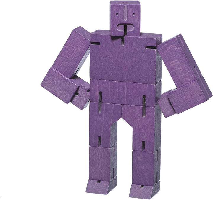 Areaware DWC2V Kleines Cubebot Holzspielzeug, violett