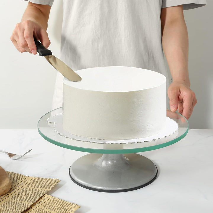 Tortenplatte drehbar Tortenständer, Mbuynow aluminium drehbare Tortenständer Ø 30cm Kuchen Backen De
