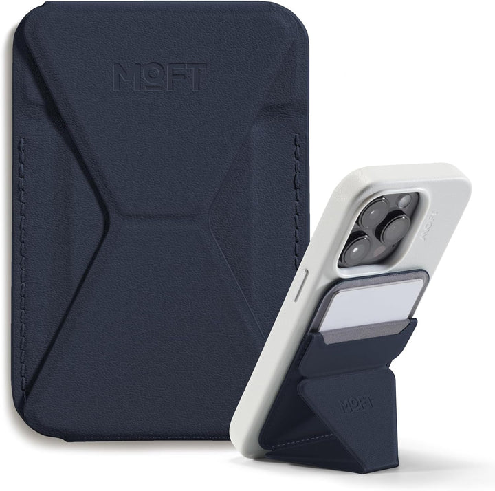 MOFT Magnetische Wallet Ständer für iPhone 15/14/13/12 Serie Kompatibel mit MagSafe, MOVAS Vegan Led