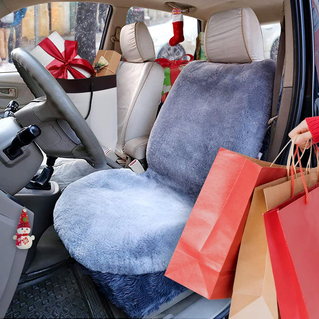 WOLTU AS7335sb-2 Lammfellbezug Auto Sitzbezug Echtlammfell Vollbezug Vordersitzbezug universal Gröss