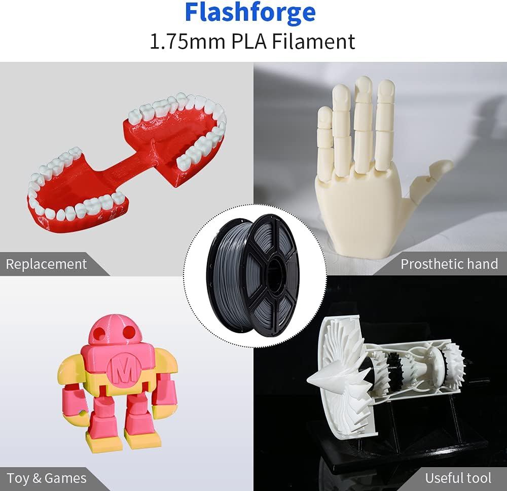 FLASHFORGE® PLA-Filament für 3D-Druck, 1,75 mm, 1 kg, Rolle für Creator Serie