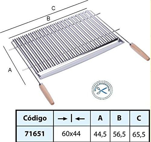 Imex der Fuchs 71651 Grillrost, Inox, 60 x 44 cm