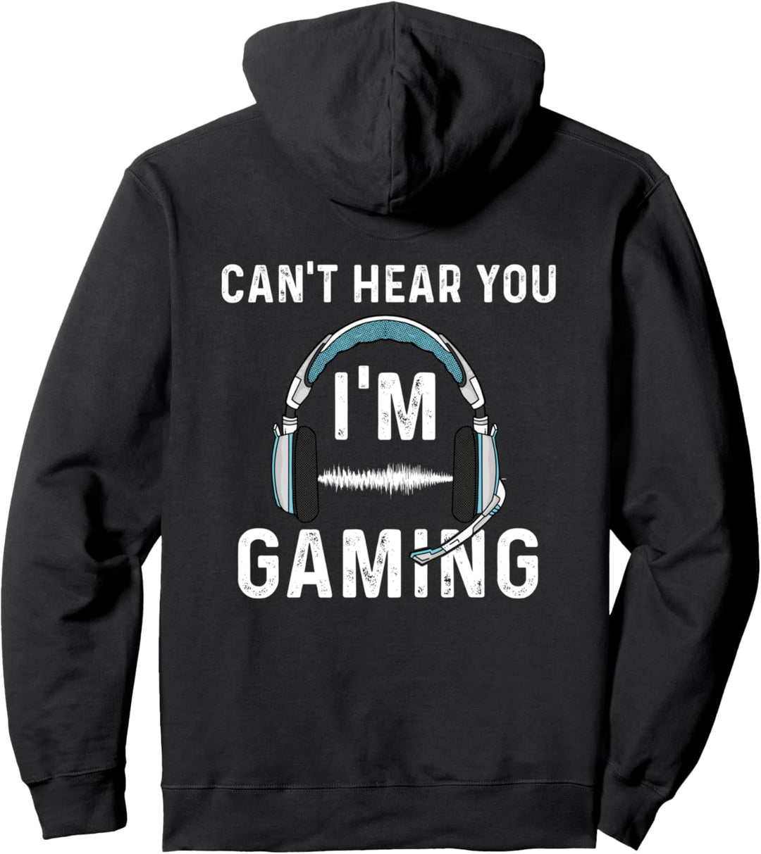 Headset Gamer Can't Hear You I'm Gaming Funny Video Gamer Pullover Hoodie