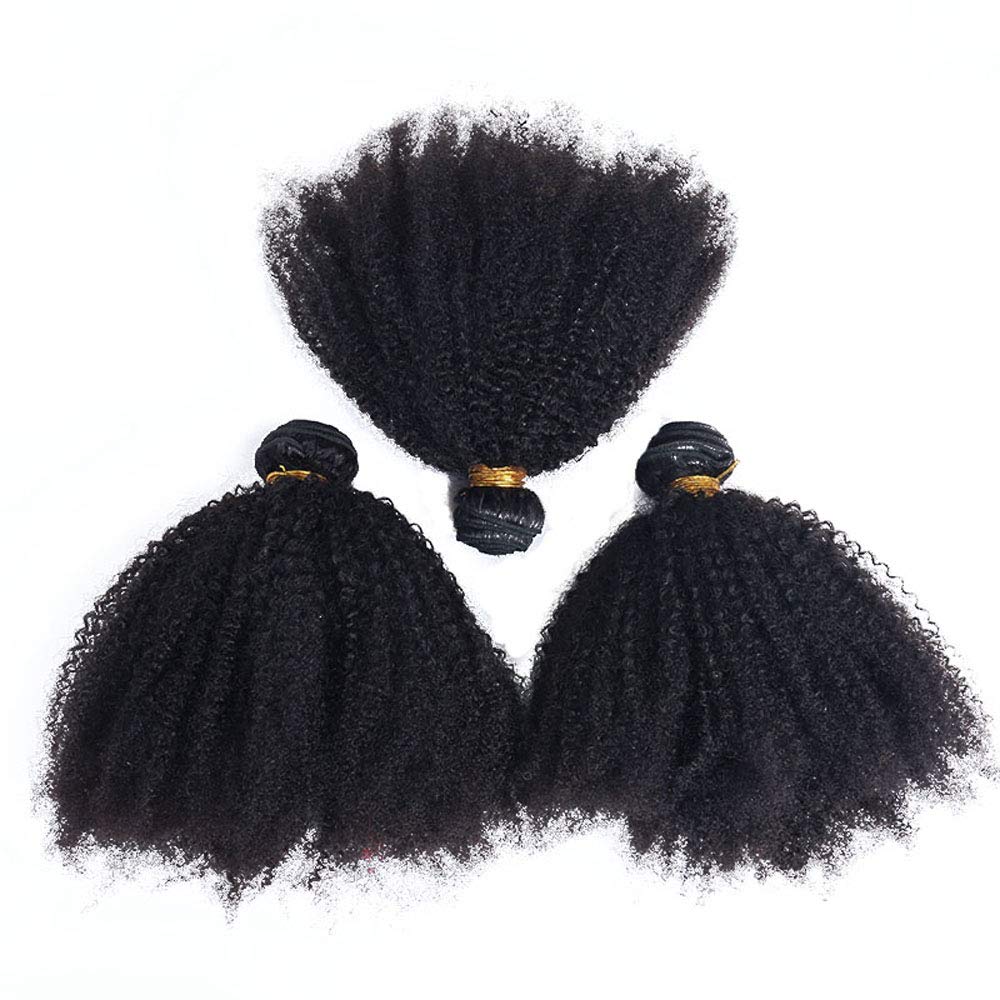 Afro Kinkys Curly Remy Human Hair Weave 3 Bundles Wefts 4B 4C Unprocessed Brazilian Virgin Hair Exte