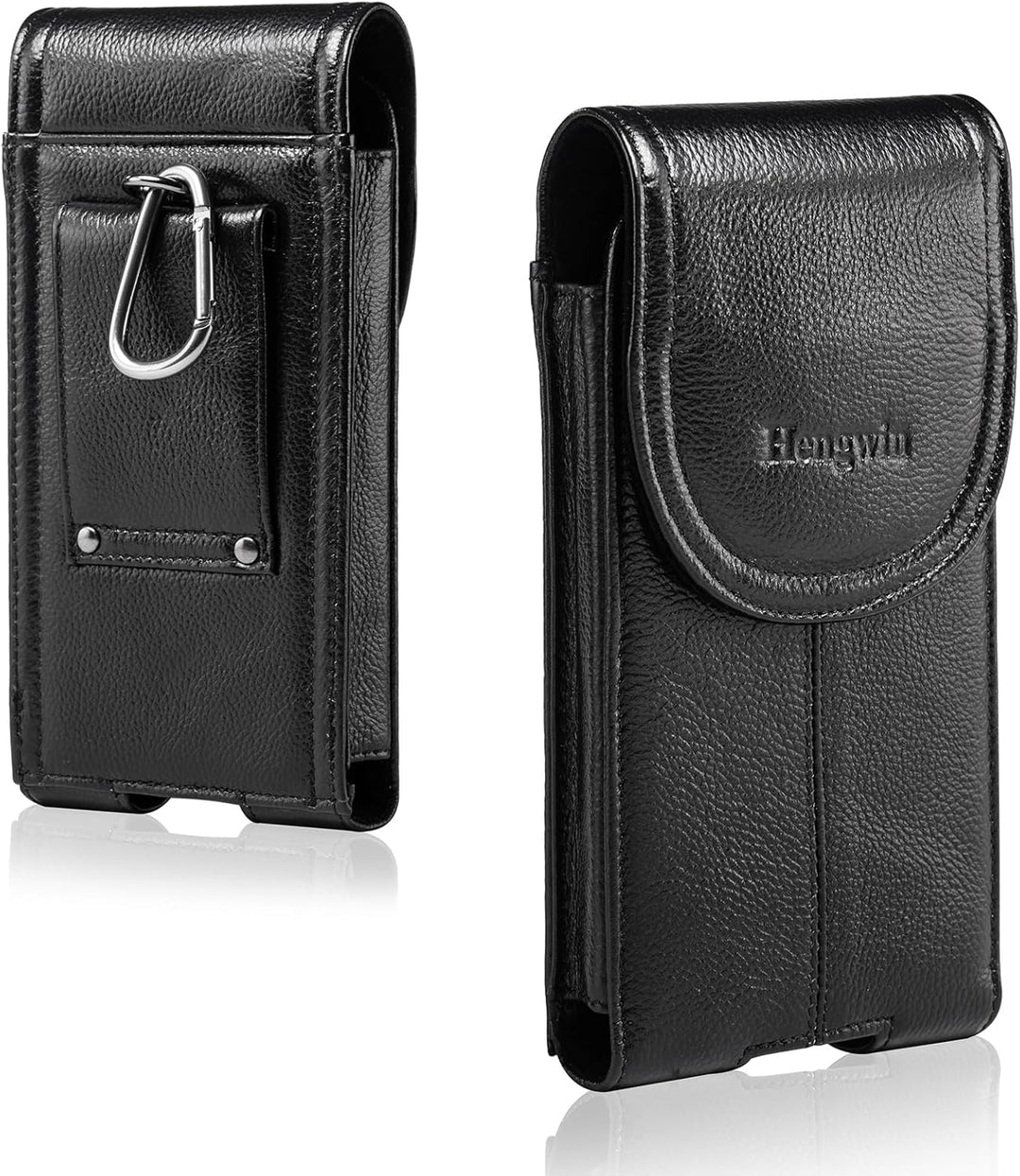 Hengwin Echtes Leder Handy Holster, Gürteltasche mit Gürtelclip für iPhone 14 Plus, 14 Pro Max, 13 P