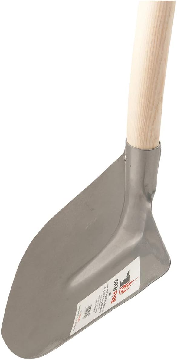 SHW FIRE 59146 Set Frankfurter Schaufel mit Aufbug Silber mit Stiel 130cm + Gärtnerspaten Spaten Tri