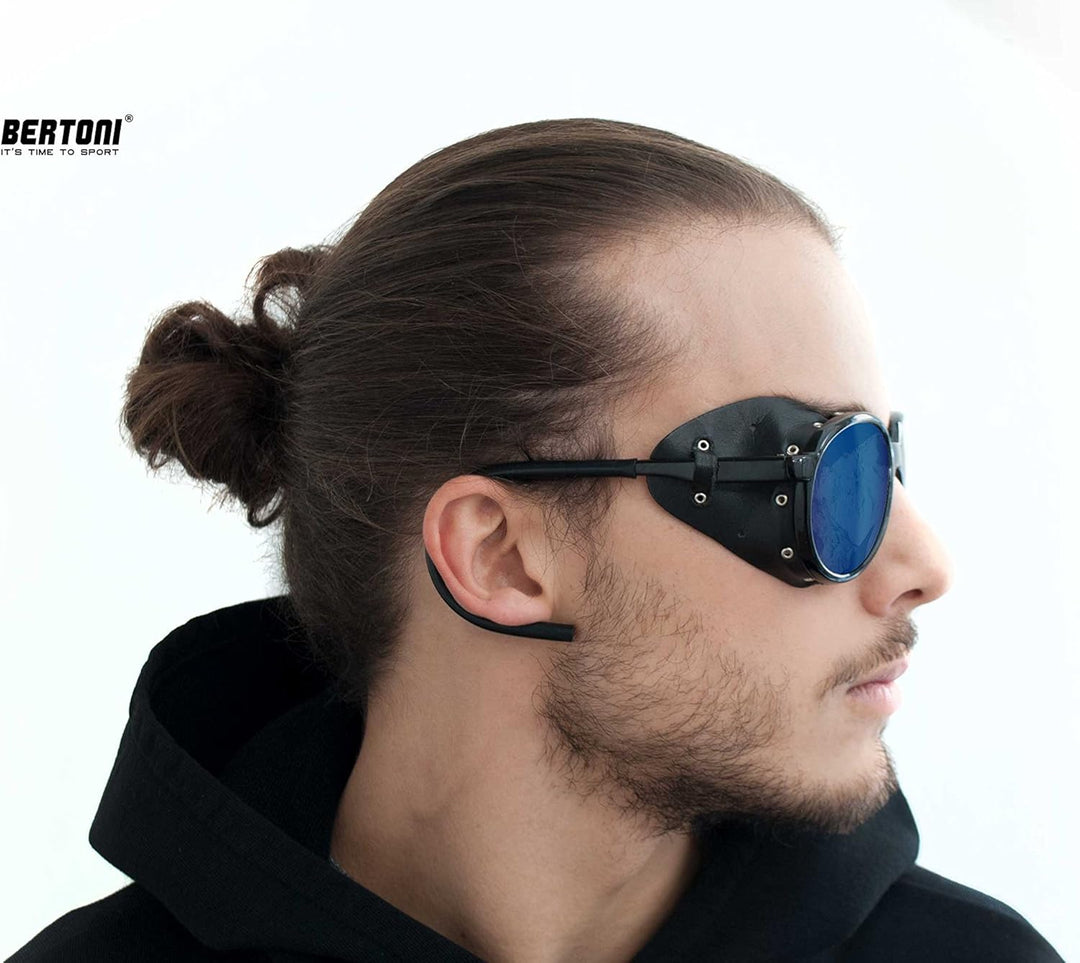 BERTONI Polarisierte Bergbrille Gletscherbrille Bergsteigerbrille Skibrille Trekking mod. Cortina So