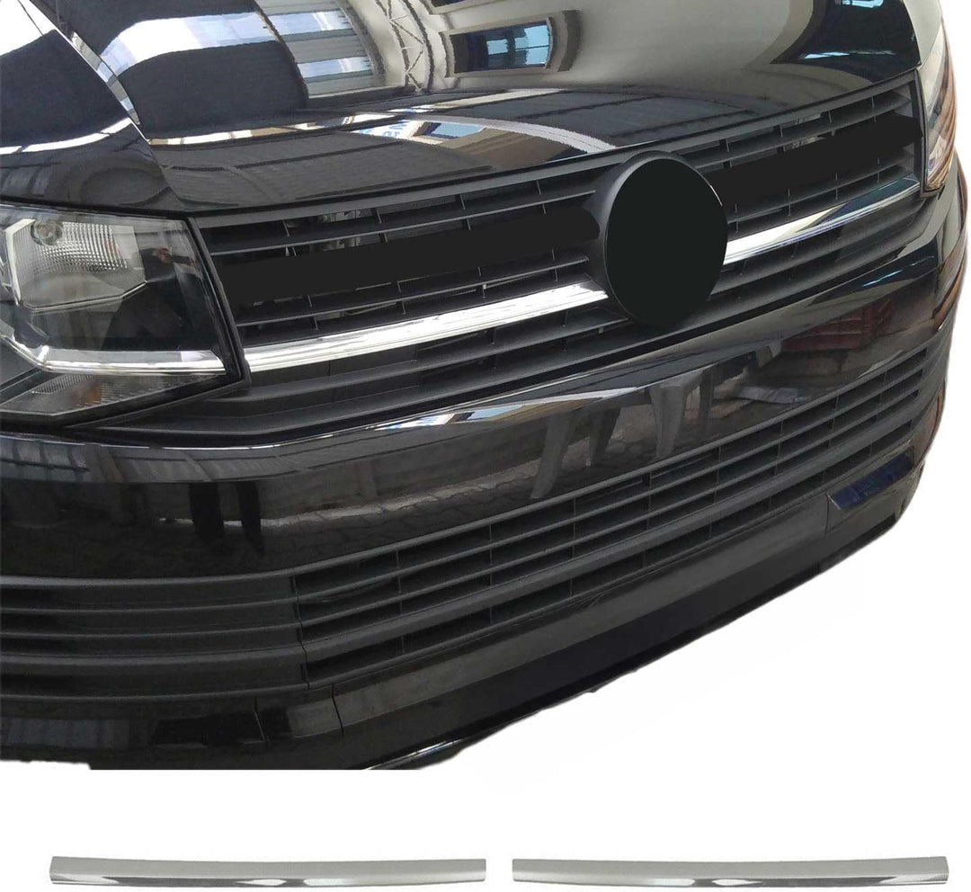 Frontgrill Grill Leisten kompatibel mit VW T6 Transporter Caravelle Multivan Highline 2015-2019 Kühl