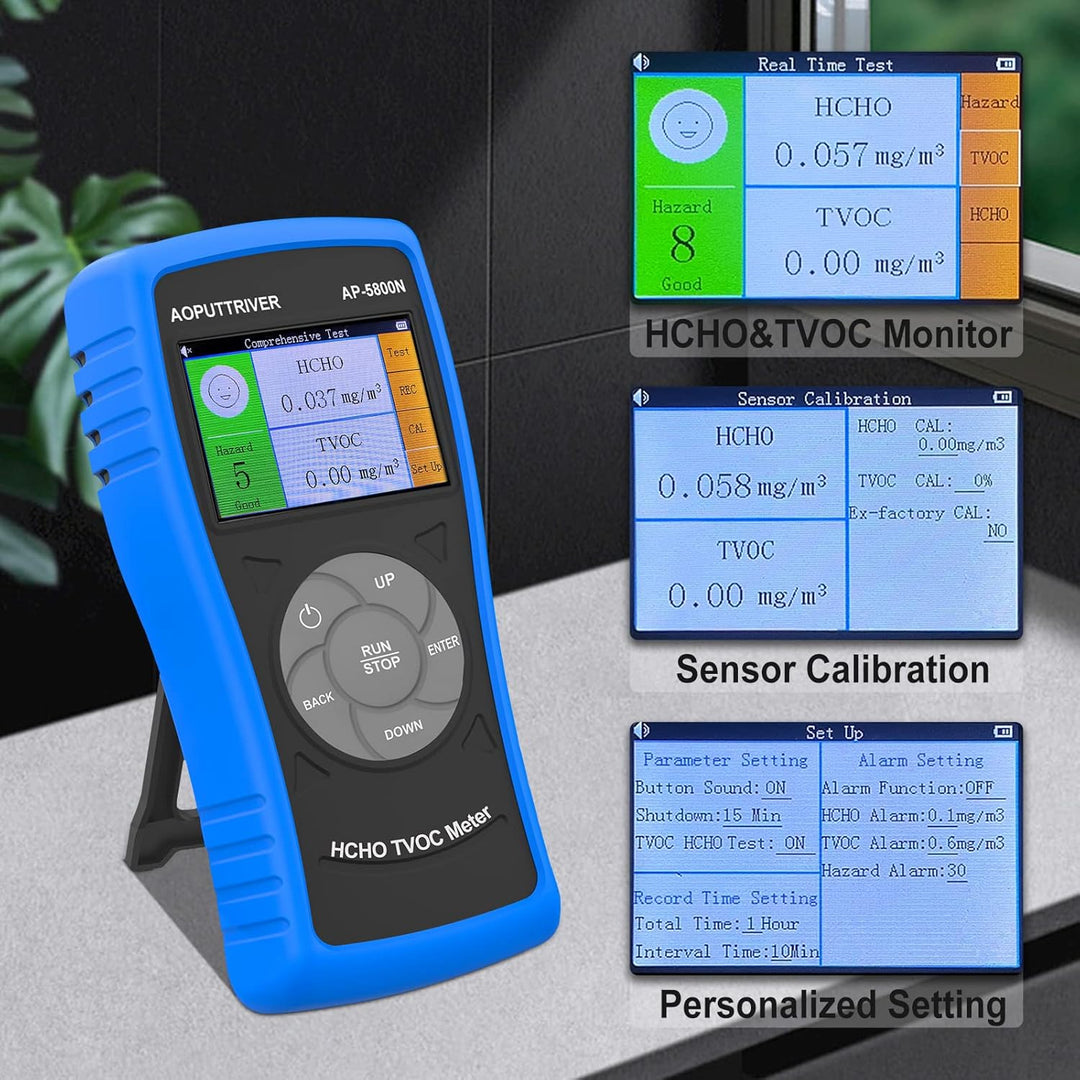 AOPUTTRIVER Formaldehyd Messgerät AP-5800N Innenraum-Luftqualitätsmessgeräte Verschmutzung Messgerät