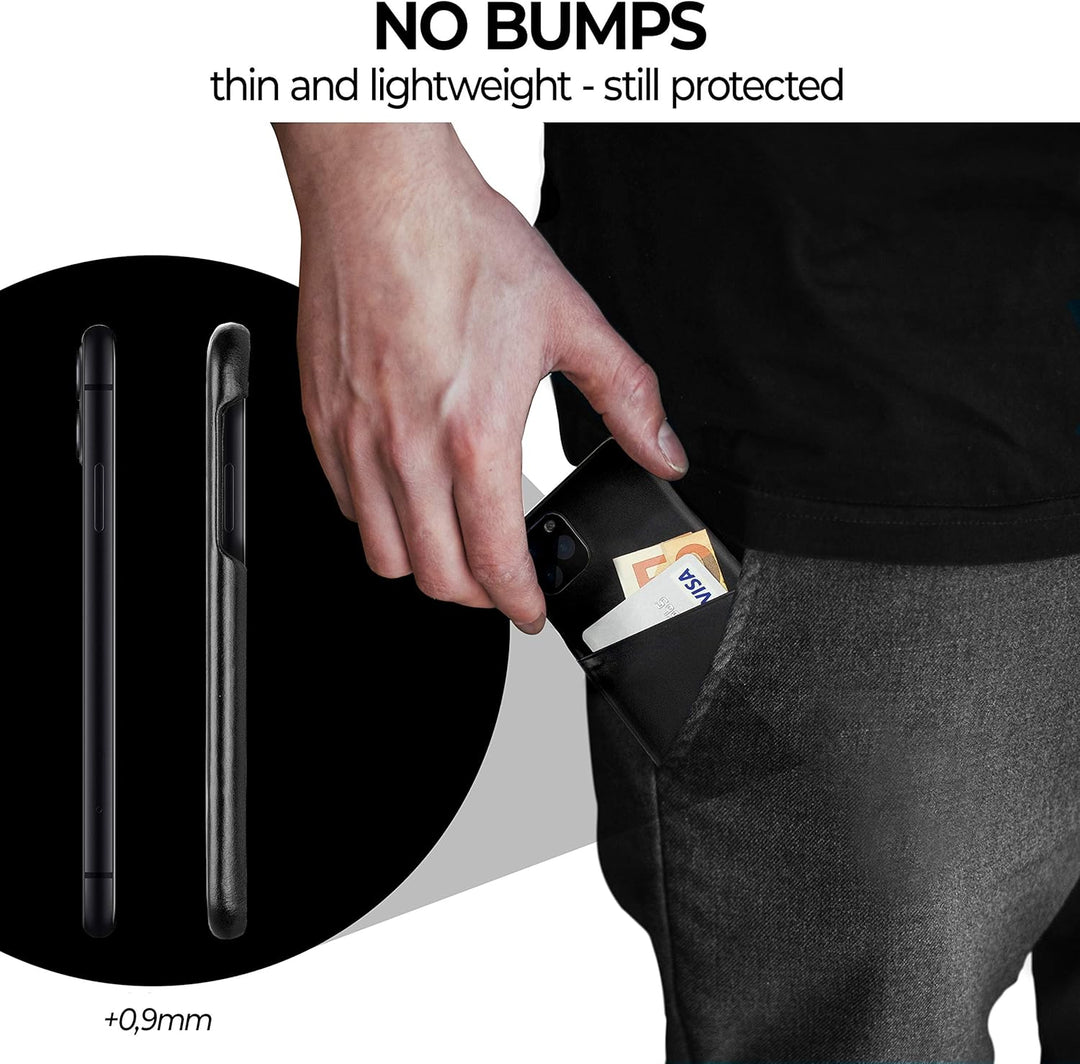 BULLAZO Menor Urban – kompatibel mit iPhone 11 XI Pro Max Schutzhülle Handy Hülle mit Kartenfach Led