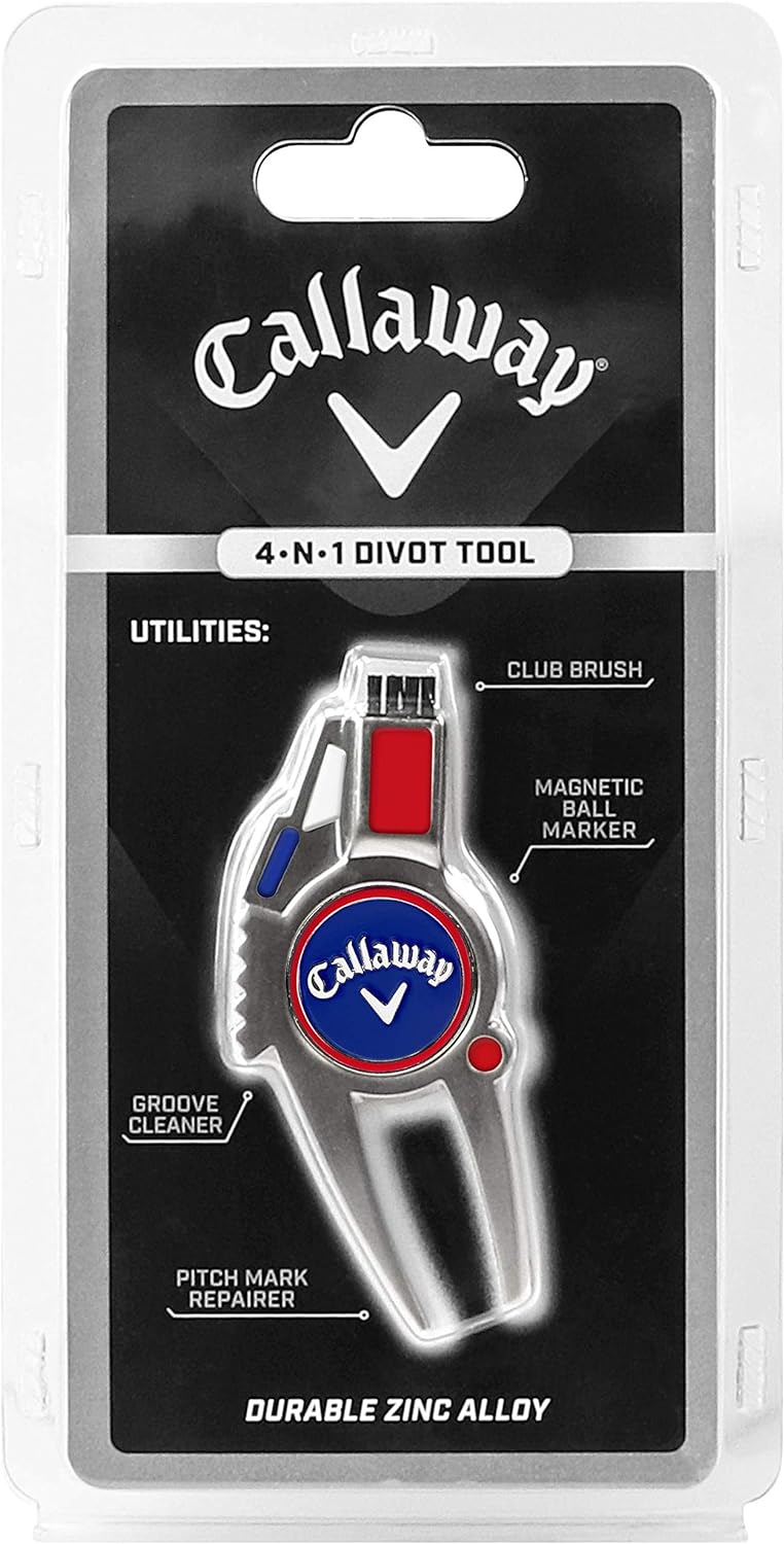 Callaway 4-in-1 Pitchgabel-Reparaturwerkzeug Rot, Weiss & Blau Rot, Weiss und Blau, Rot, Weiss & Bla