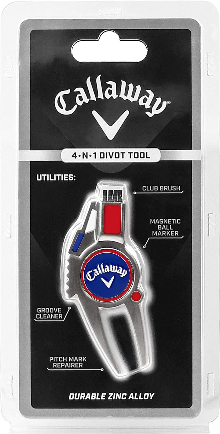 Callaway 4-in-1 Pitchgabel-Reparaturwerkzeug Rot, Weiss & Blau Rot, Weiss und Blau, Rot, Weiss & Bla