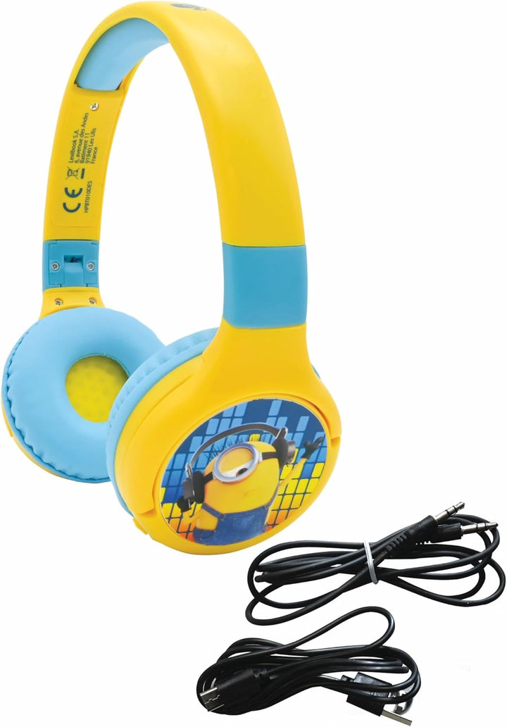 Lexibook Despicable Me 2-in-1-Bluetooth-Kopfhörer für Kinder Stereo Wireless Wired Kindersicher für