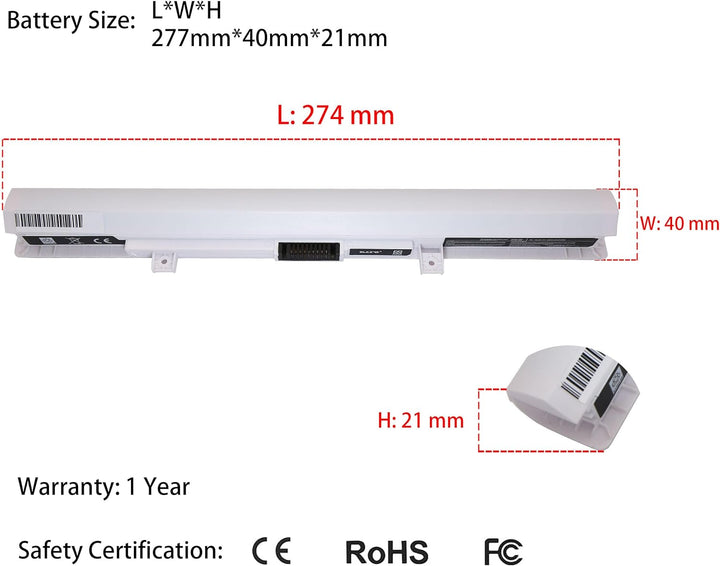 BLESYS PA5195U-1BRS Akku für Toshiba Satellite L50-B L50-B-xxx L50-C L50-C-xxx L50D-B L50DT-B L50T-B