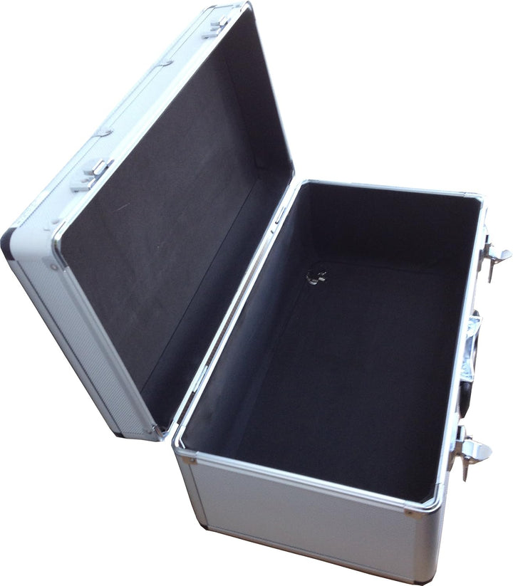Transportkoffer mit hochwertigem Aluminiumrahmen, stossfestem ABS Korpus und hochwertigen Metallvers