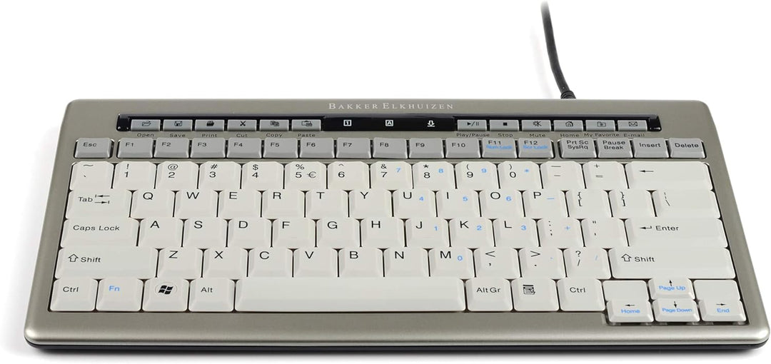 Bakker Eikhuizen KEYBSAT1HY Saturnus 840 Design S-Board Mini Tastatur mit Nummernblock (QWERTY, 10-H