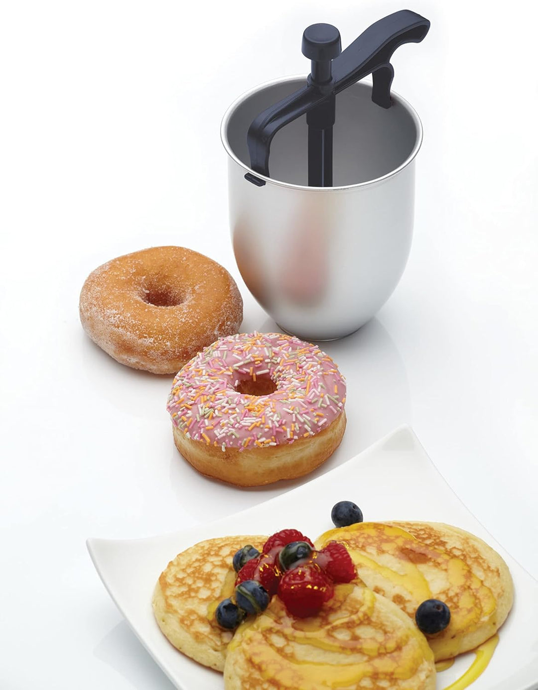 KitchenCraft Home Made Antihaft-Krapfen / Pfannkuchen-Teigportionierer mit Rezepten in Geschenkbox,