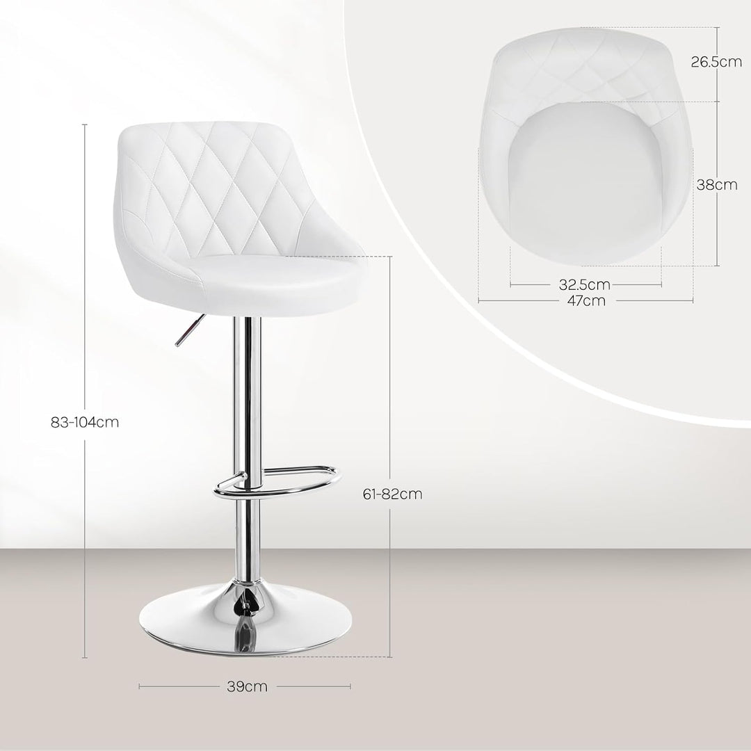 WOLTU 4er Set Barhocker Bistrohocker Tresenhocker Barstuhl Höhenverstellbar, Drehbar, Sitzfläche aus