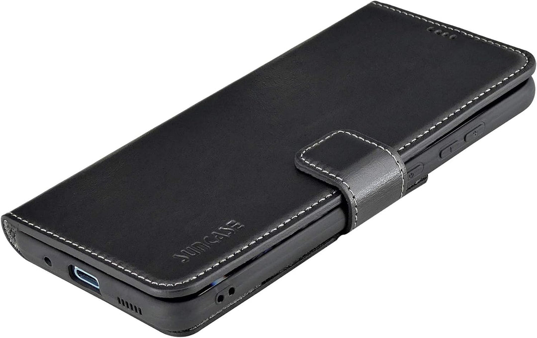 Suncase Book-Style Hülle kompatibel mit Samsung Galaxy S20 Leder Tasche (Slim-Fit) Lederhülle Handyt
