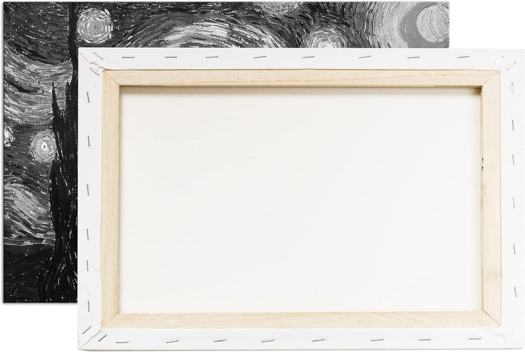 deyoli Sternenklarer Himmel Van Gogh Format: 120x80 Effekt: Schwarz&Weiss als Leinwandbild, Motiv fe