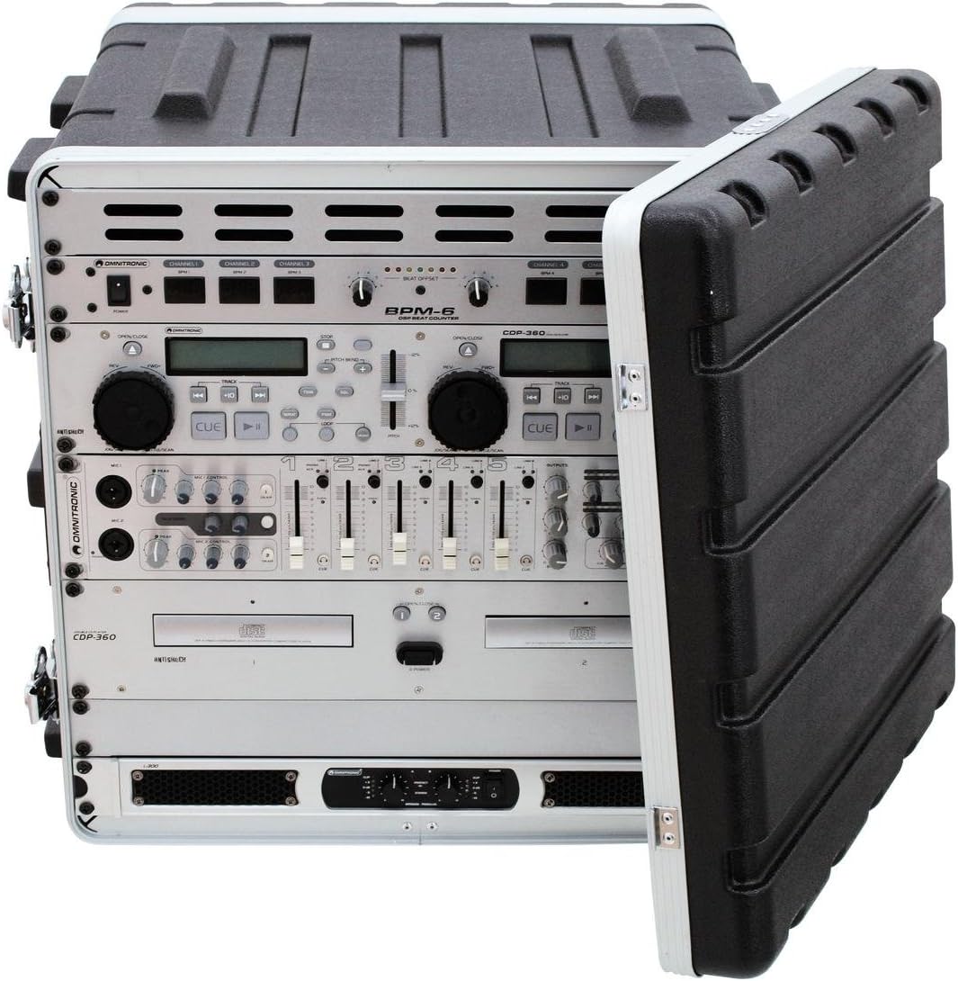 Roadinger 30106036 KR-19 DD Kunststoff-Rack (10HE) schwarz