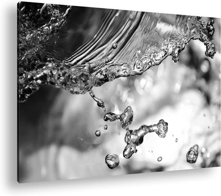 deyoli Wasser in Bewegung Format: 80x60 Effekt: Schwarz&Weiss als Leinwandbild, Motiv fertig gerahmt