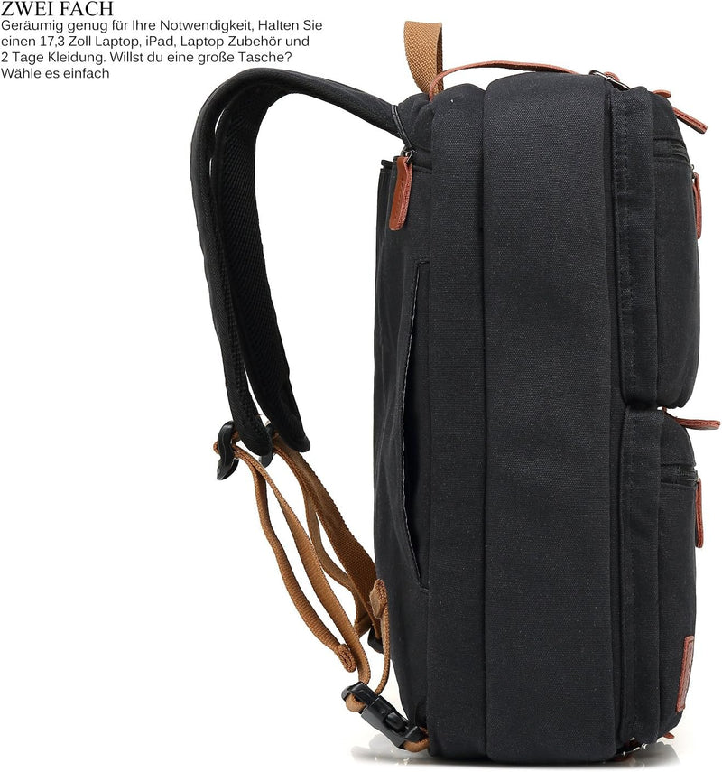 CoolBELL 15.6 Inch umwandelbar Aktentasche Messenger Bag Rucksack Umhängetasche Laptop Tasche Busine