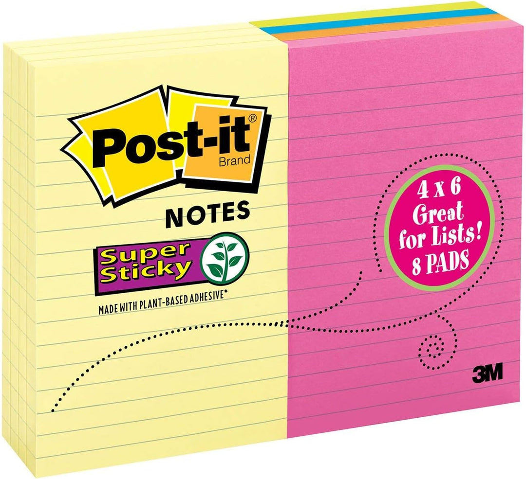Post-it Notes Super Sticky, 4x6 in
