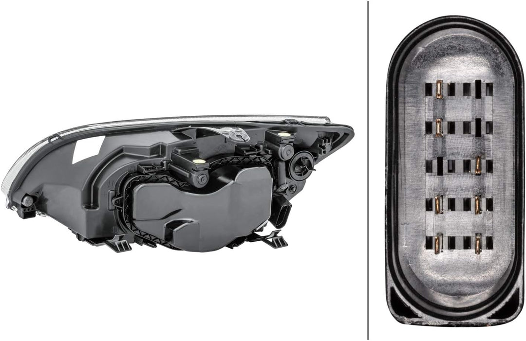 HELLA 1LL 010 201-041 Halogen-Hauptscheinwerfer - rechts - für u.a. Ford Focus II (Da_, Hcp, Dp)