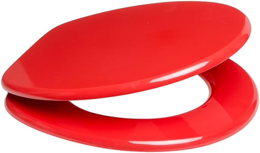 WC Sitz, viele einfarbige WC Sitze zur Auswahl, hochwertige und stabile Qualität aus Holz, Rot, Rot