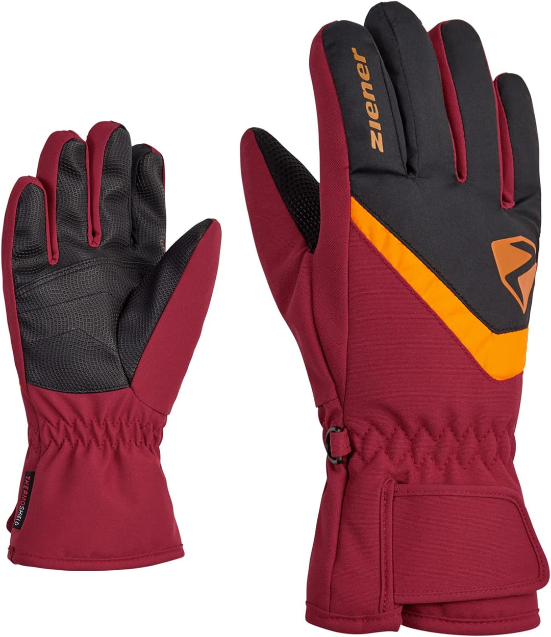 Ziener Kinder Loriko Ski-Handschuhe/Wintersport | wasserdicht, atmungsaktiv 6 red cabin, 6 red cabin