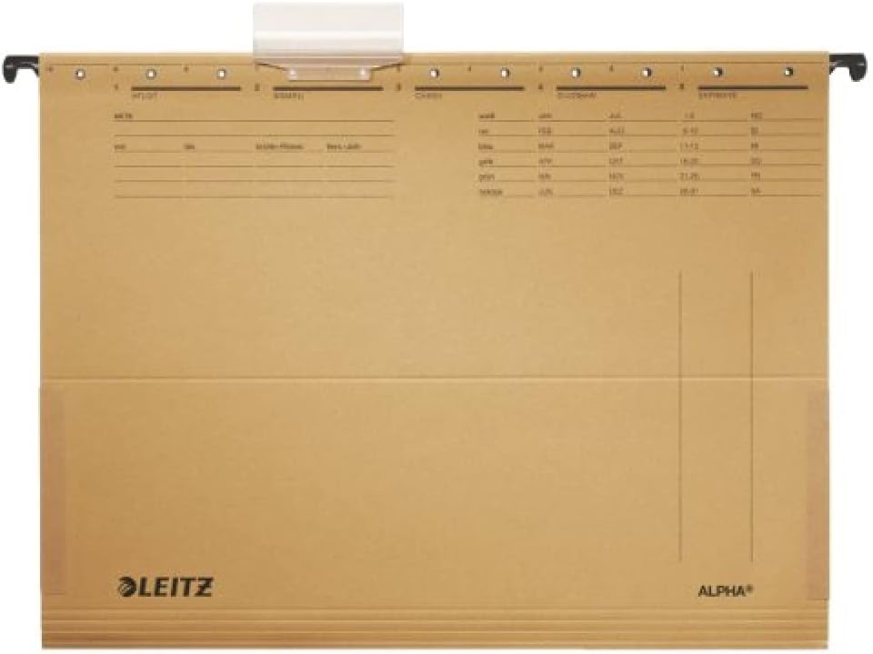 Leitz Hängetasche ALPHA/1916-00-00 für A4 naturbraun (RC) 230g/qm Inh.25