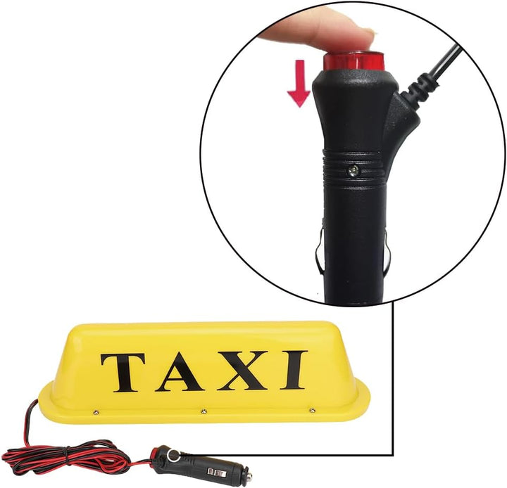 Joyzan Magnetisches Taxi Cab Sign, DC12V Wasserdicht Leuchtschild Topper Universal Auto LED Birnen T