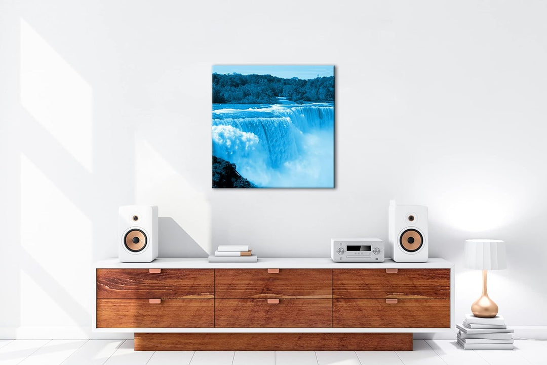 deyoli schöne Niagara Wasserfälle im Format: 60x60 Effekt: Zeichnung als Leinwandbild, Motiv auf Ech