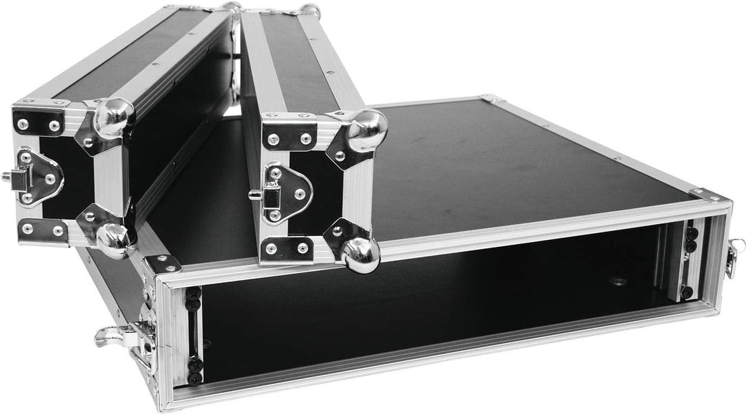 ROADINGER Verstärkerrack PR-1, 2HE, 47cm tief | Flightcase für 483-mm-Geräte (19") | mehrschichtig v