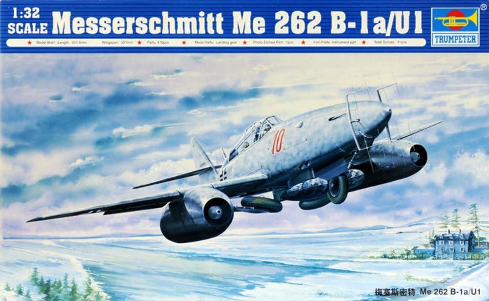 Trumpeter 02237 Modellbausatz Messerschmitt Me-262 B-1a/U1