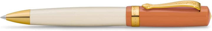 Kaweco STUDENT Kugelschreiber 70's Soul I Nostalgischer Taschen-Kugelschreiber in Orange & Creme mit