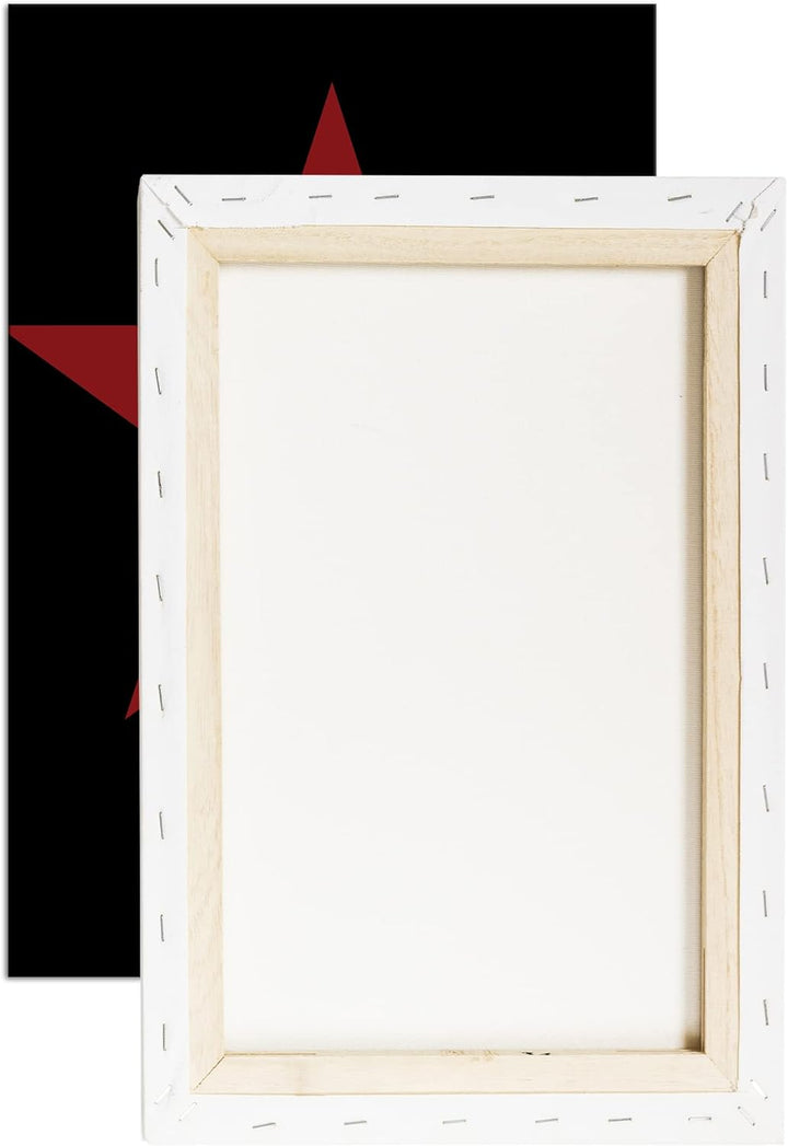 deyoli Sternen Hirsch Format: 60x40 als Leinwandbild, Motiv fertig gerahmt auf Echtholzrahmen, Hochw