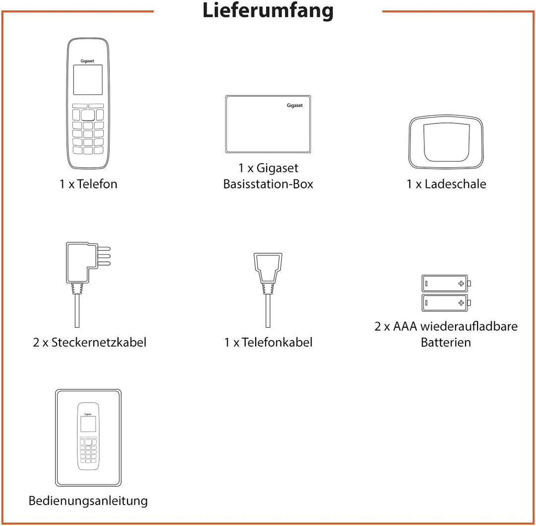 Gigaset Hello Telefon - Design Dect-Telefon - mit grossem Display und Freisprechfunktion - Raumüberw