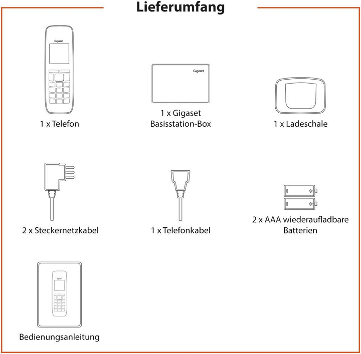 Gigaset Hello Telefon - Design Dect-Telefon - mit grossem Display und Freisprechfunktion - Raumüberw
