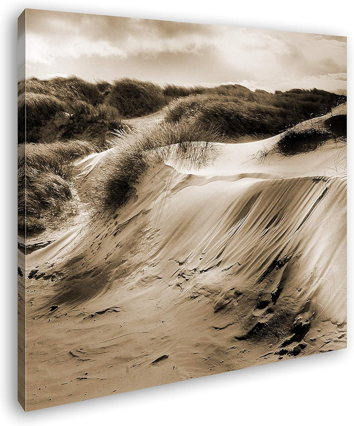 deyoli Sanddünen in Dänemark Format: 70x70 Effekt: Sepia als Leinwandbild, Motiv fertig gerahmt auf