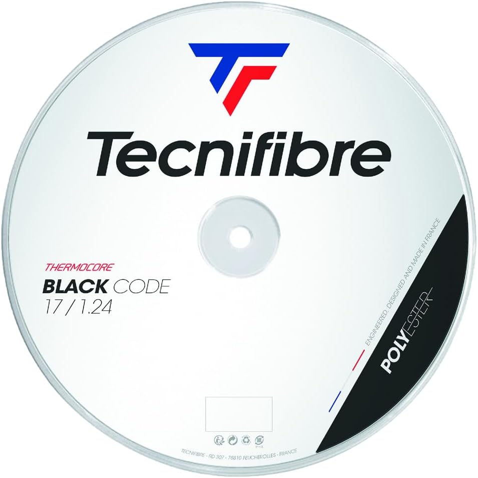 Tecnifibre Black Code 200M Tennis Saitenrolle Monofil Schwarz 1,18