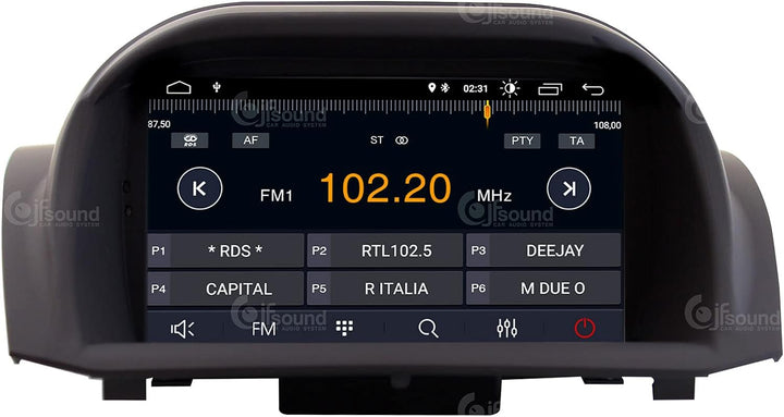 Costum fit Autoradio für Ford Fiesta 2013-16 Android GPS Bluetooth WiFi Dab USB Full HD Touchscreen