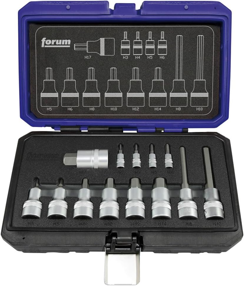 Forum Einsatz.-Garnitur, 1/4+1/2 Zoll, 13-teilig Innensechsk., 4317784922494