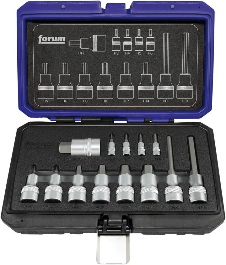 Forum Einsatz.-Garnitur, 1/4+1/2 Zoll, 13-teilig Innensechsk., 4317784922494
