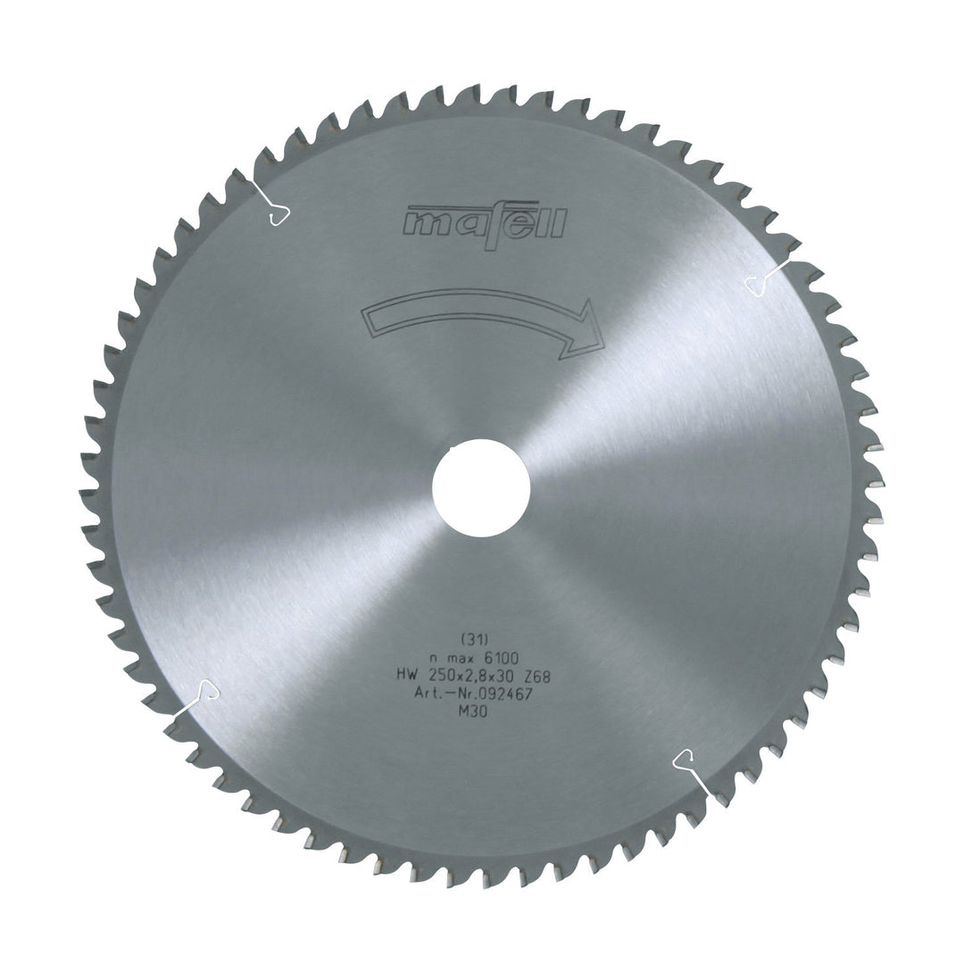 MAFELL 92467 HM-Kreissägeblatt, Z68 FZ/TZ, 250 mm x 2,8 mm x 30 mm