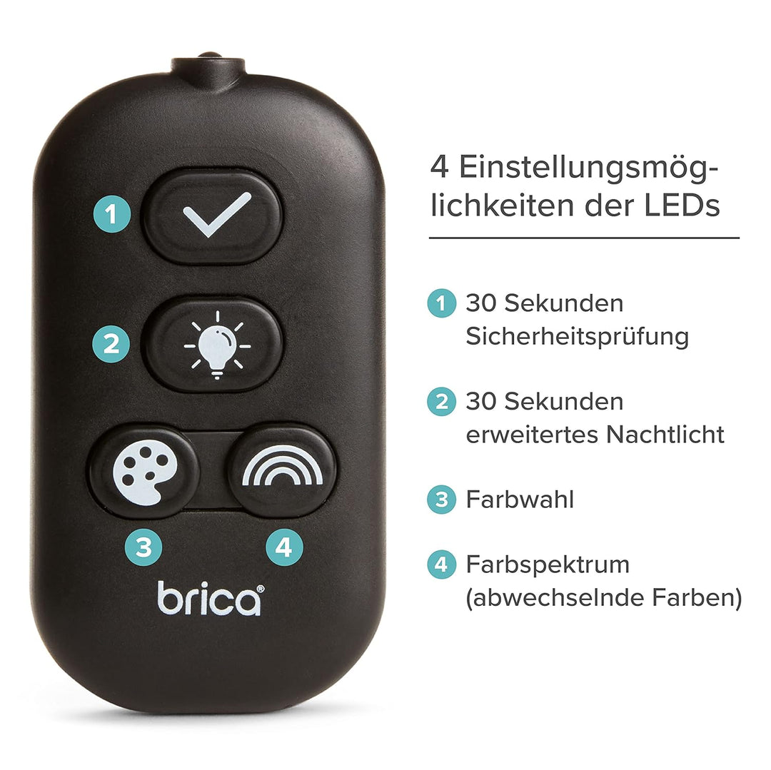 Munchkin Baby-Rücksitzspiegel mit LED-Nachtlicht, Weitwinkel-Babyspiegel für Babys und Kleinkinder m
